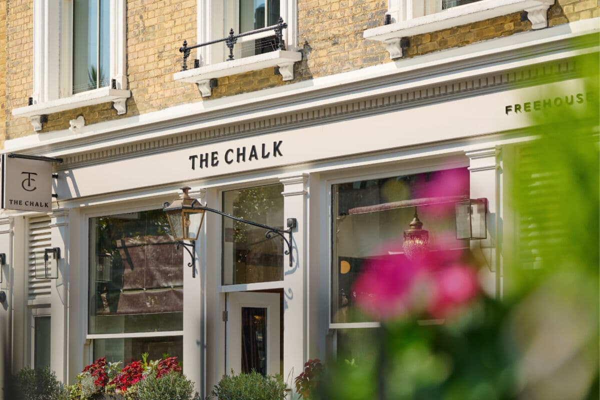 The Chalk Freehouse pub frontage in Chelsea