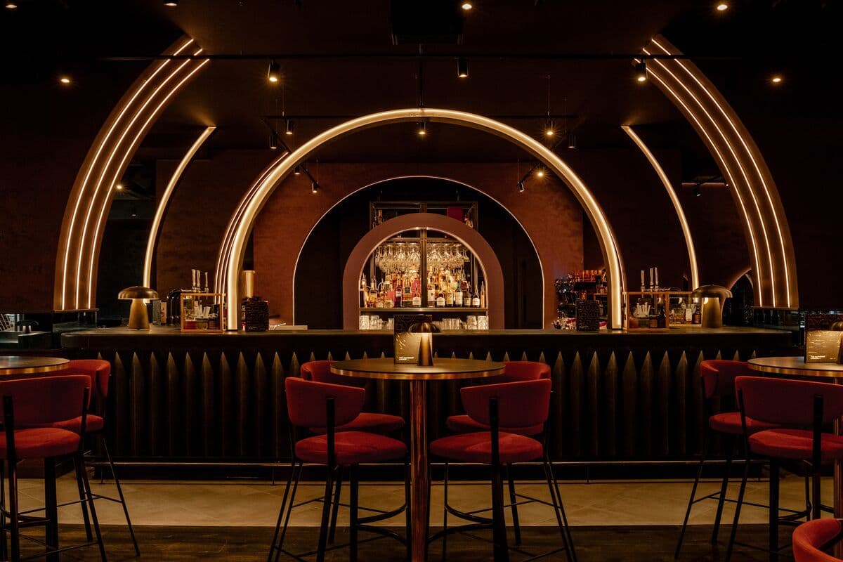 The main bar at The Alchemist, Victoria