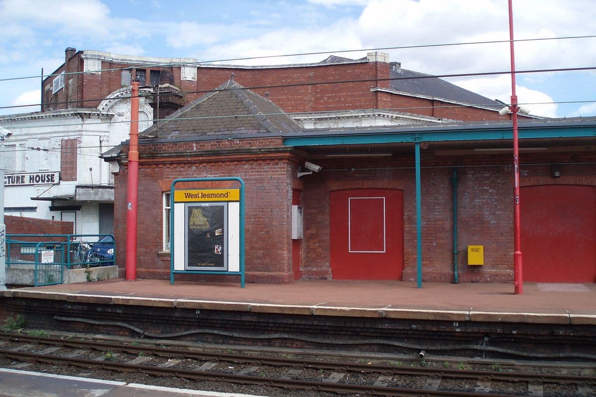 The entrance building of West Jesmond Metro station in Newcastle