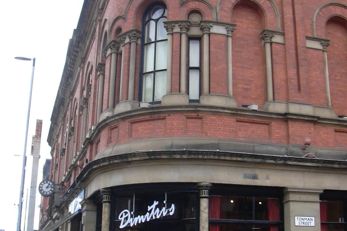Dimitri's restaurant on Deansgate, Manchester, photographed in 2010