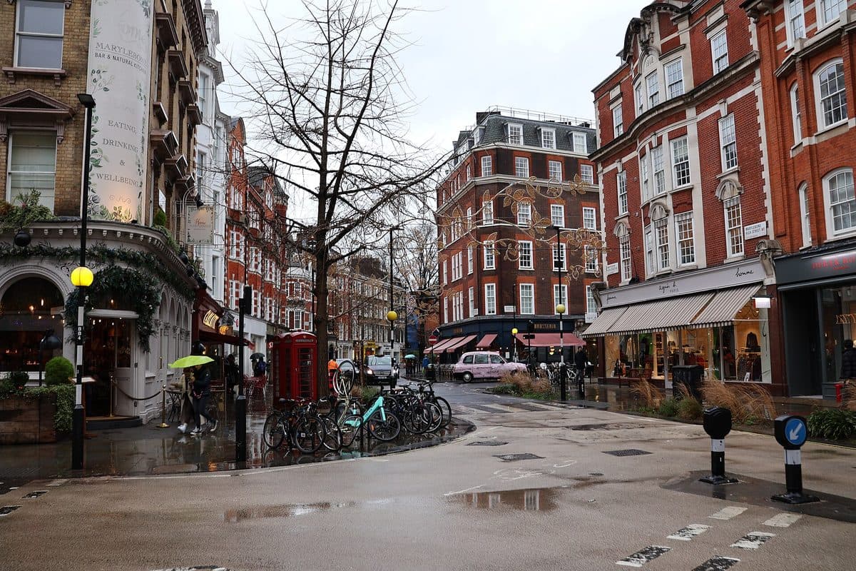 Marylebone High Street in central London