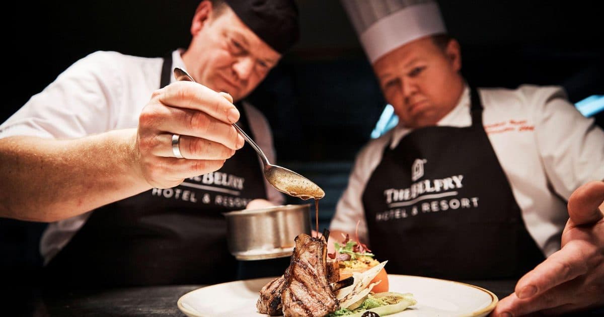 Chefs at work in The Belfry's kitchen