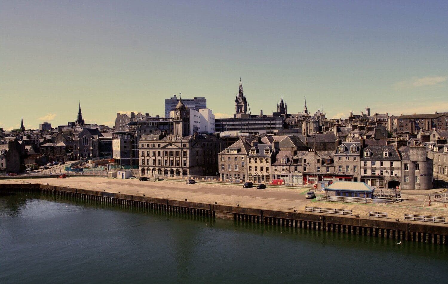 Aberdeen harbour and skyline